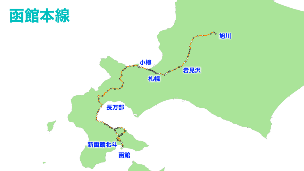 函館本線 路線図