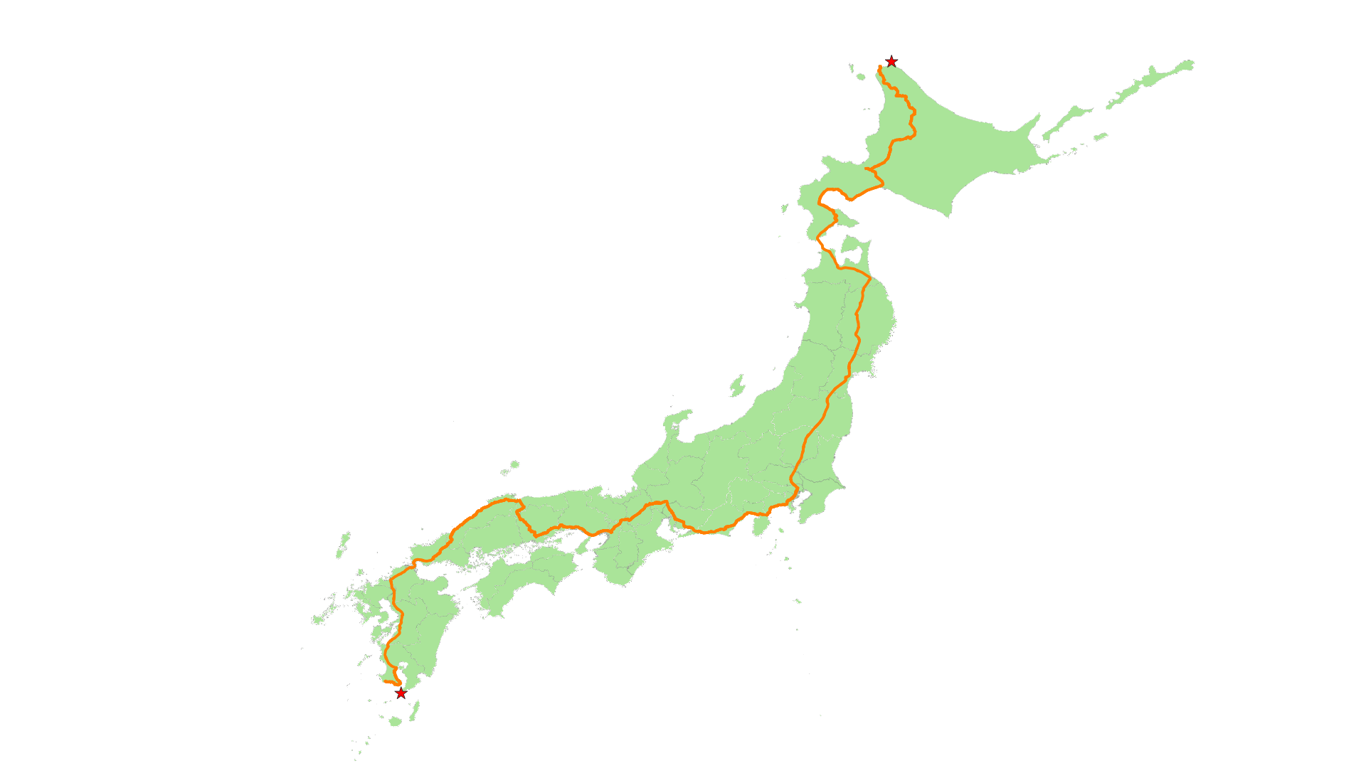日本横断の旅